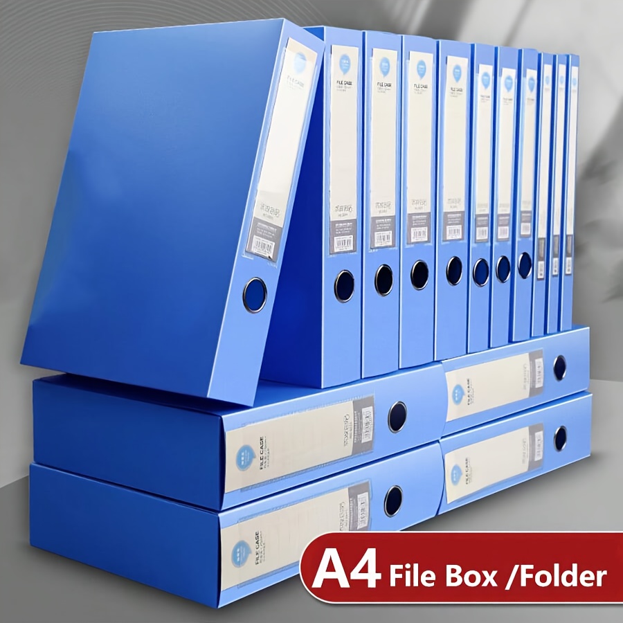 Binder Storage Box - 1pcs Foldable A4 File Folders, Large