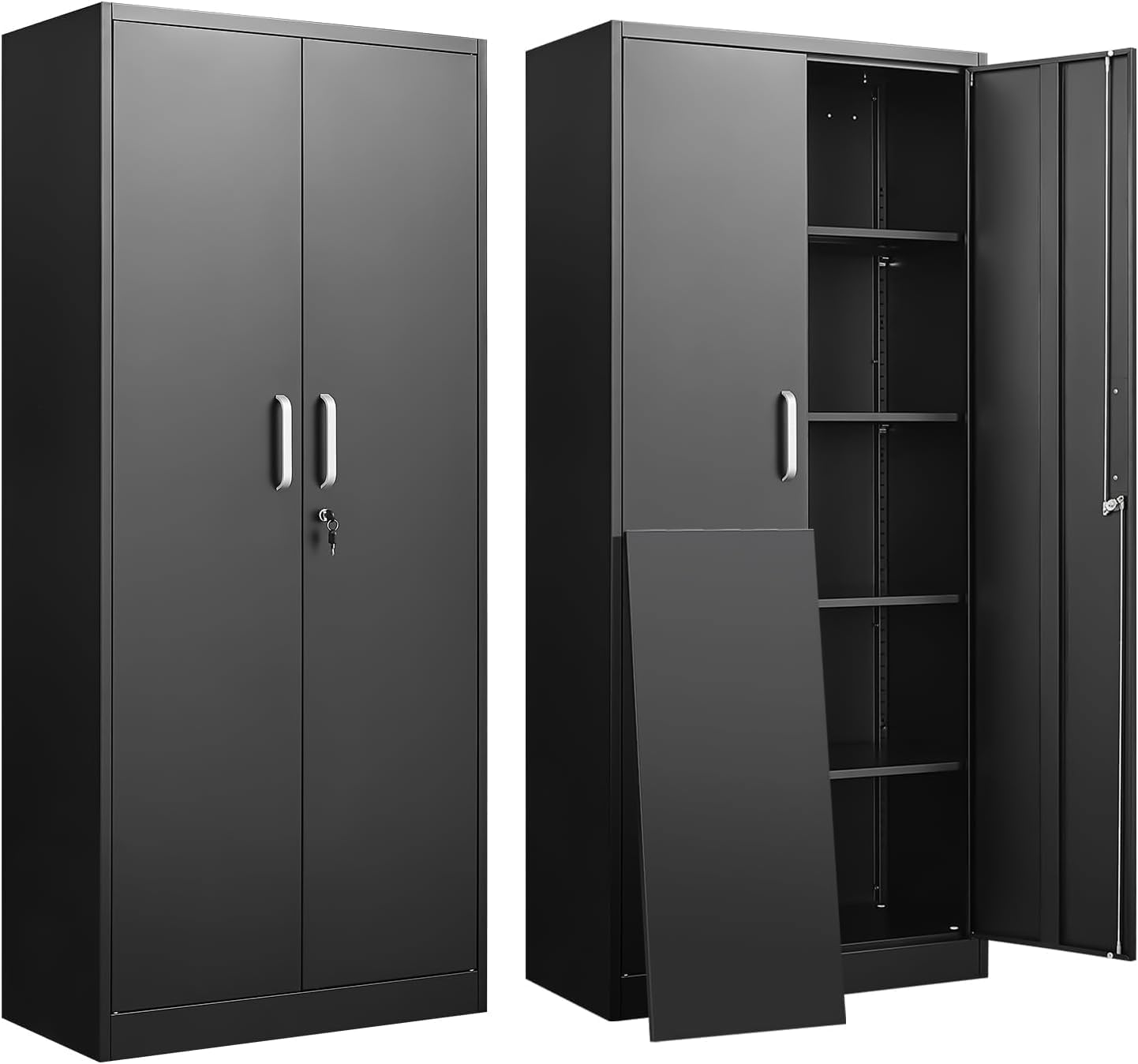 Office Furniture Cabinets - Metal Storage Cabinet With Adjustable Shelves