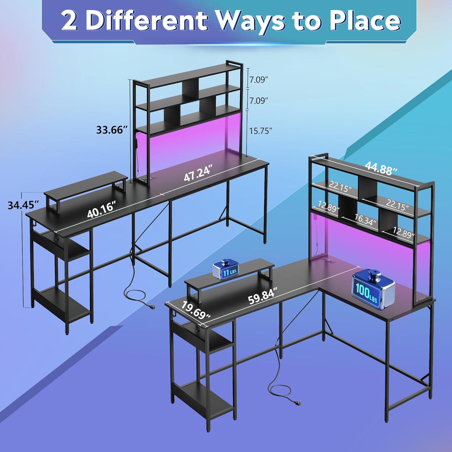 L Shaped Gaming Desk with Hutc - Gaming Desk With Hutch review and price