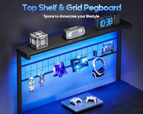43” L Shaped Gaming Desk for S - Gaming Desk With Hutch review and price