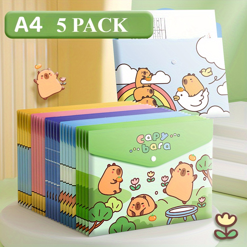 5PCS A4 File Bags, Information - Binder Storage Box review and price