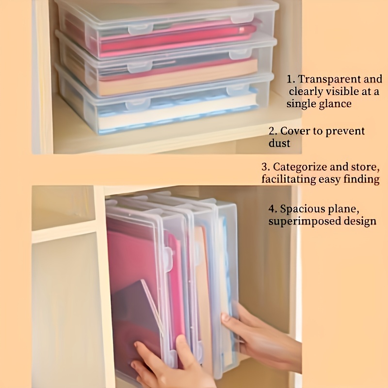1pc A4 Large Transparent Flip  - Binder Storage Box review and price