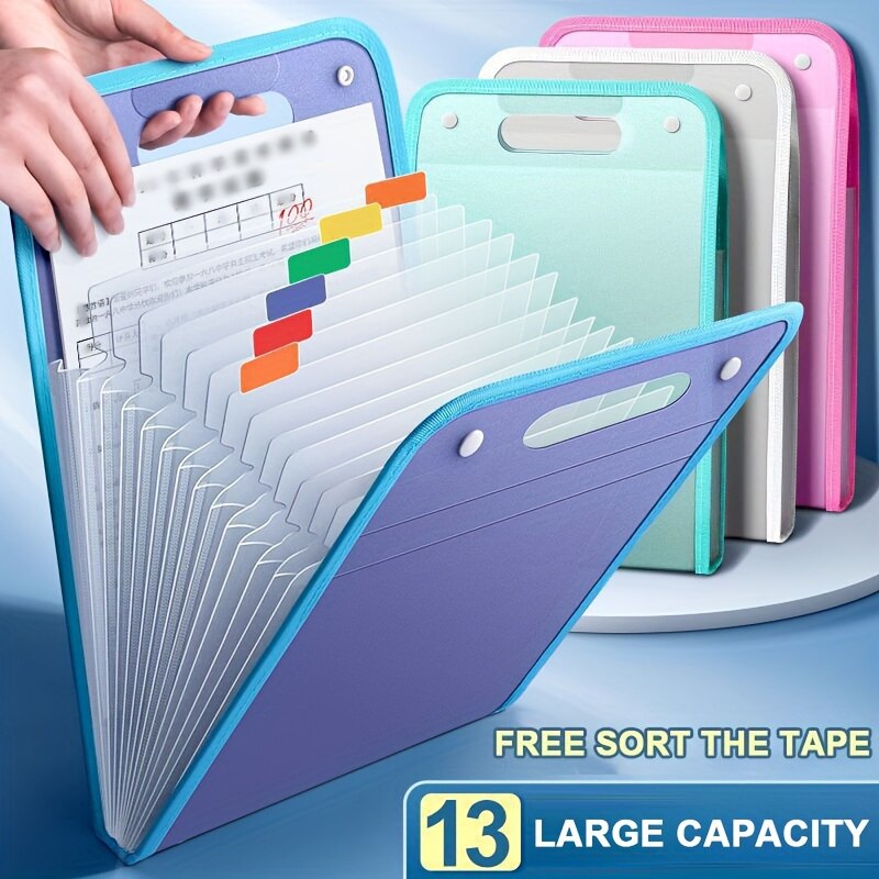 13 Pocket File Folders Portabl - Binder Storage Box review and price