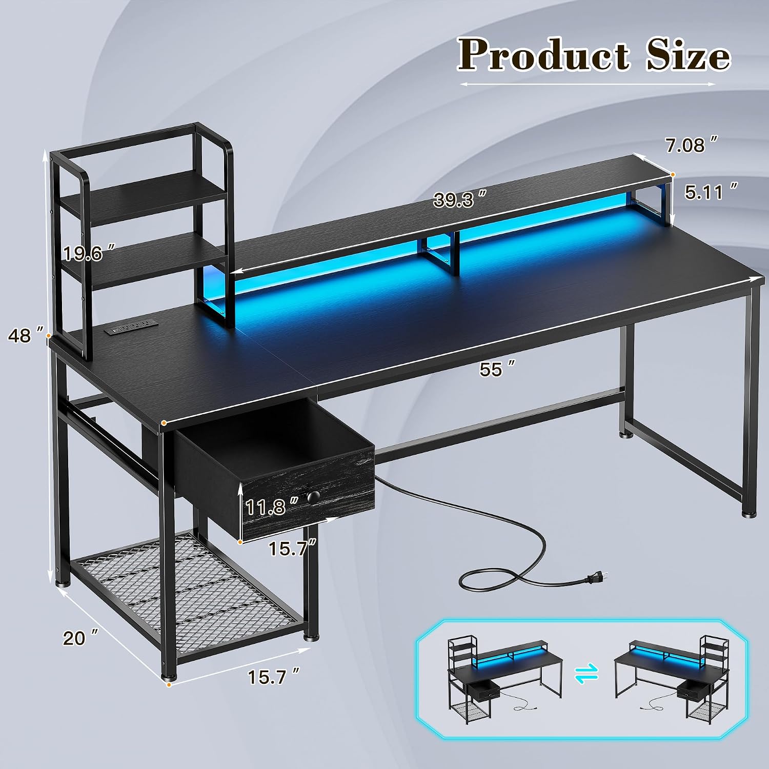 Gaming Desk with Hutch & Drawe - Gaming Desk With Hutch review and price