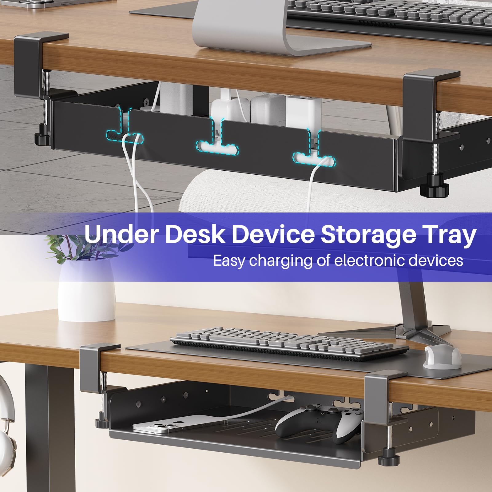 No Drill Under Desk Laptop Mou - Gaming Desk With Hutch review and price