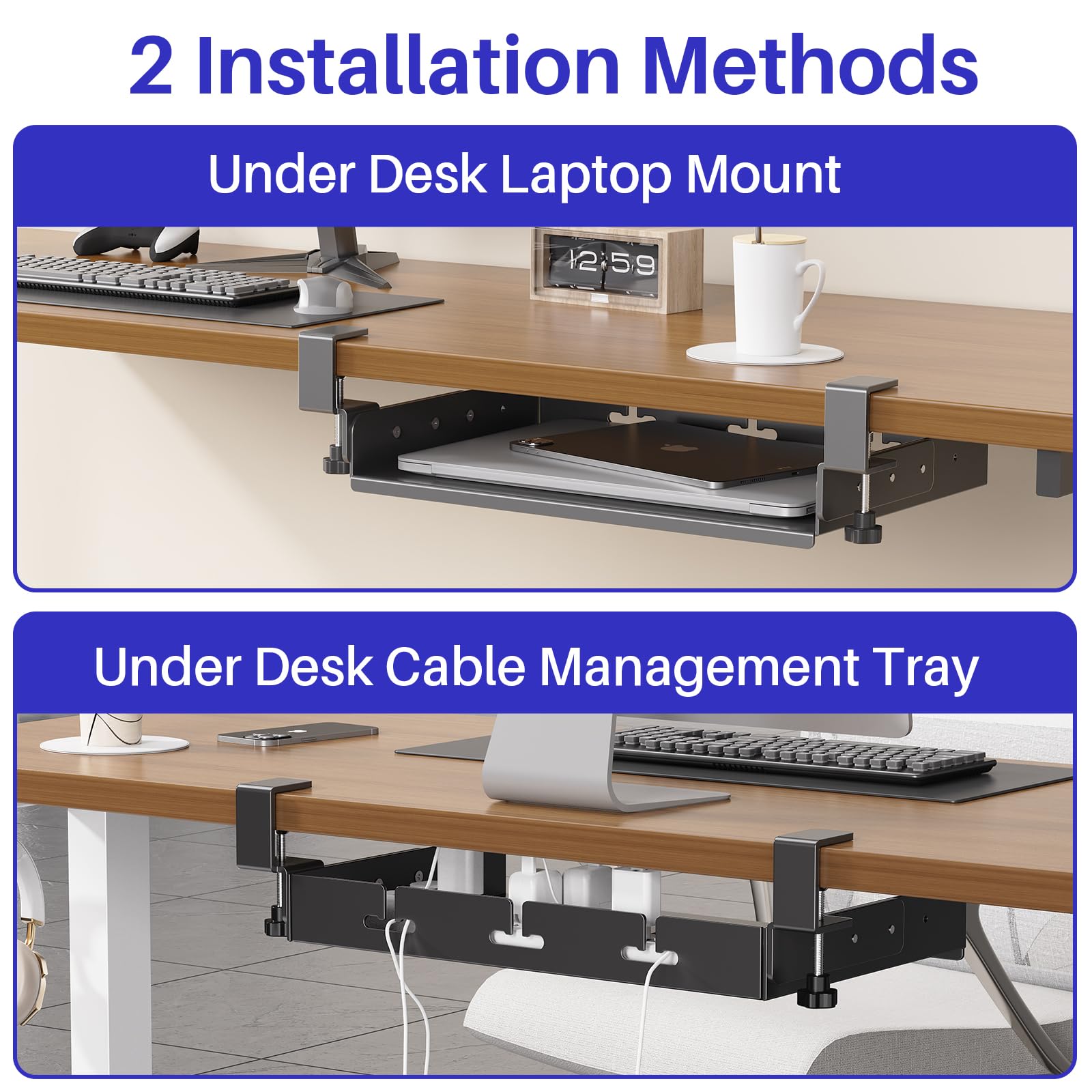 No Drill Under Desk Laptop Mou - Gaming Desk With Hutch review and price