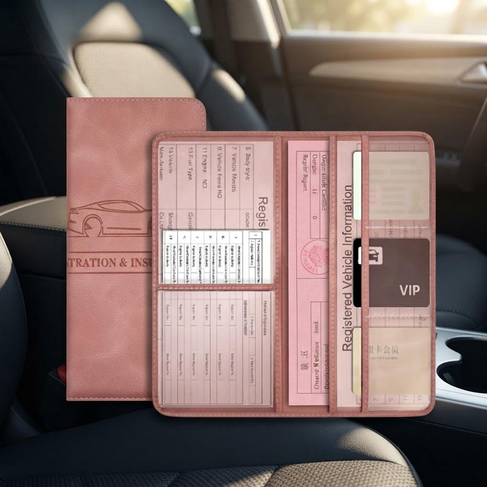 PU Leather Car Registration In - Binder Storage Box review and price