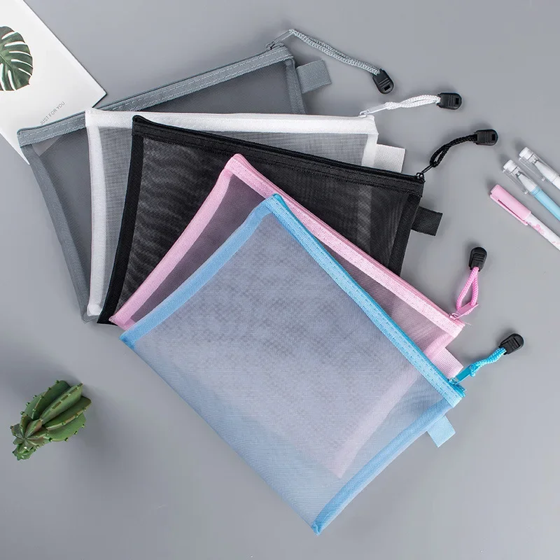 1Pcs A4/A5/A6 Mesh Zipper Pouc - Binder Storage Box review and price