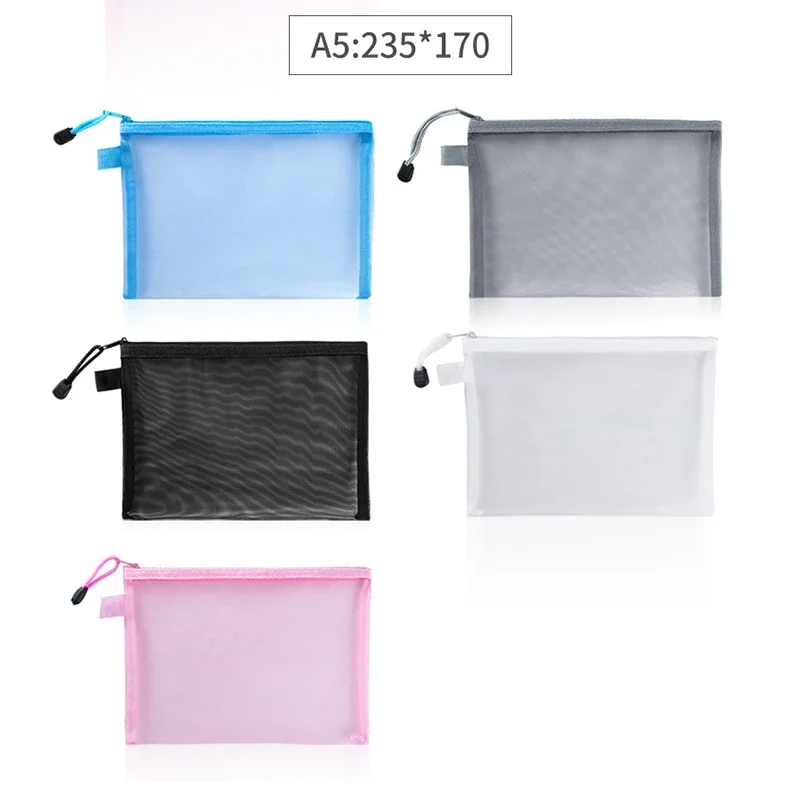 1Pcs A4/A5/A6 Mesh Zipper Pouc - Binder Storage Box review and price