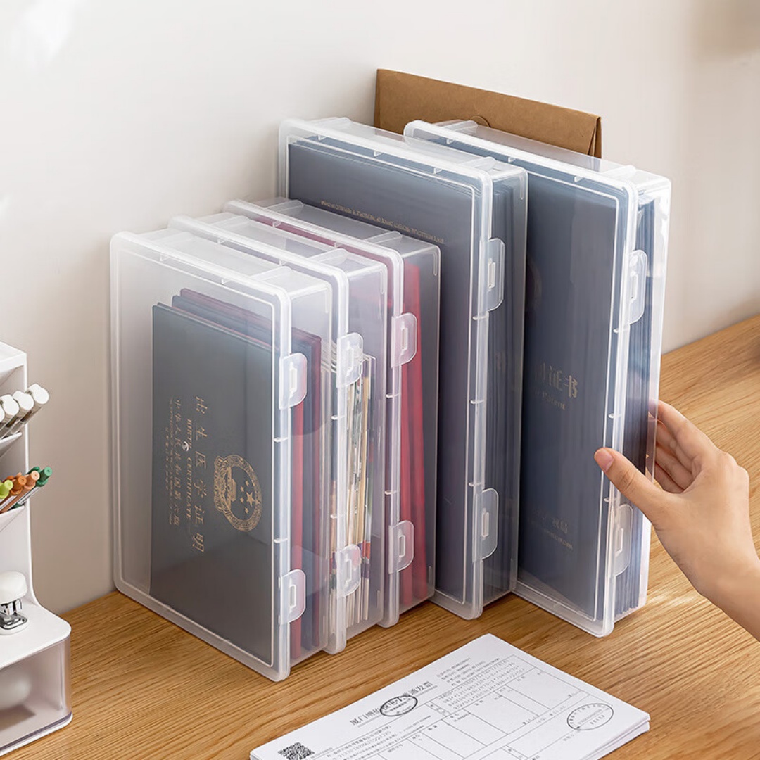 Stackable Clear A4 Document St - Binder Storage Box review and price
