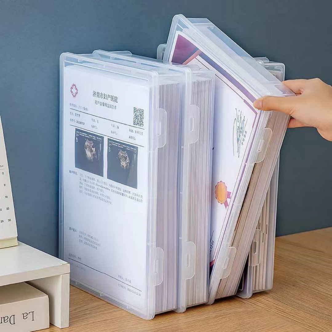 Stackable Clear A4 Document St - Binder Storage Box review and price